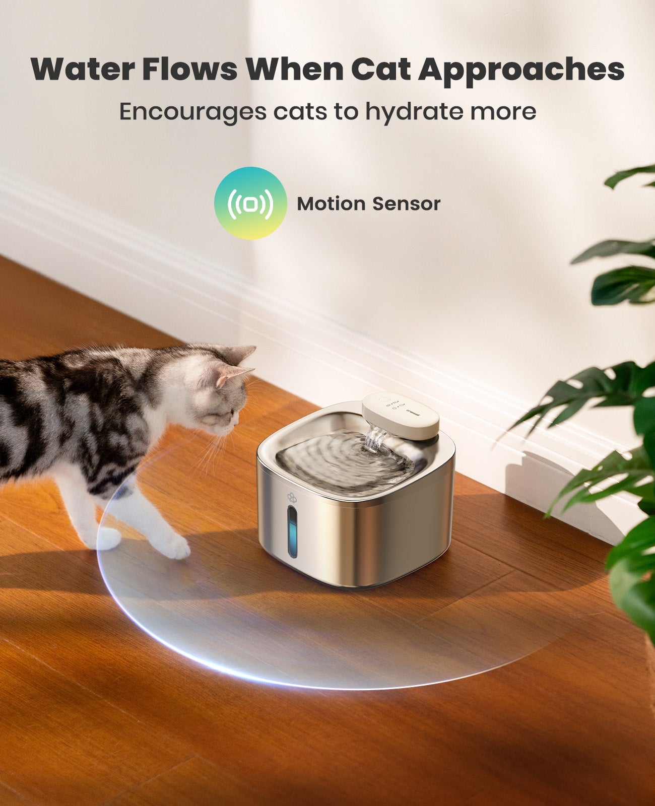 TheSmartLiving - 7L Pet Water Fountain with Visual Water Level