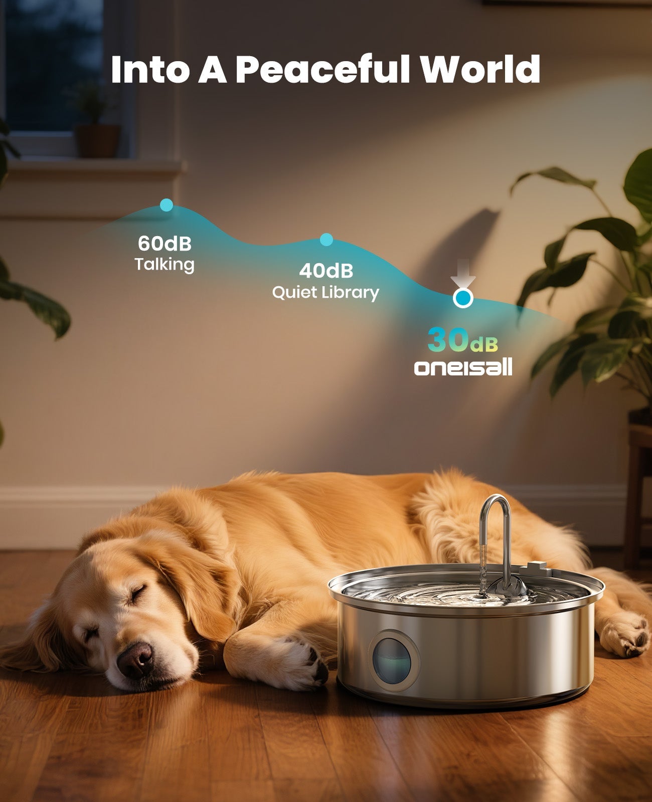TheSmartLiving - 7L Pet Water Fountain with Visual Water Level
