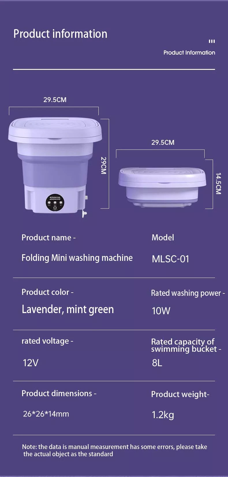 TheSmartLiving - Portable Mini Washing Machine